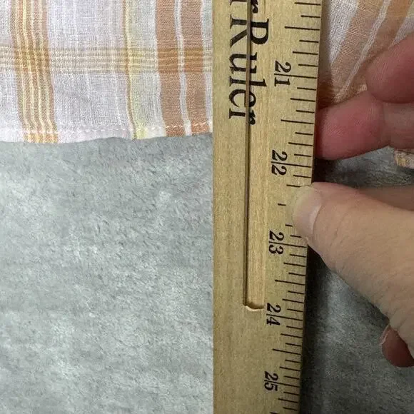 Ulla Johnson Plaid Button Down Shirt in Pink and Orange - Picture 10 of 10